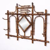 Dutch Colonial Wall Coatrack real Bamboo 1930s