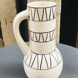 Vase with geometric pattern handles