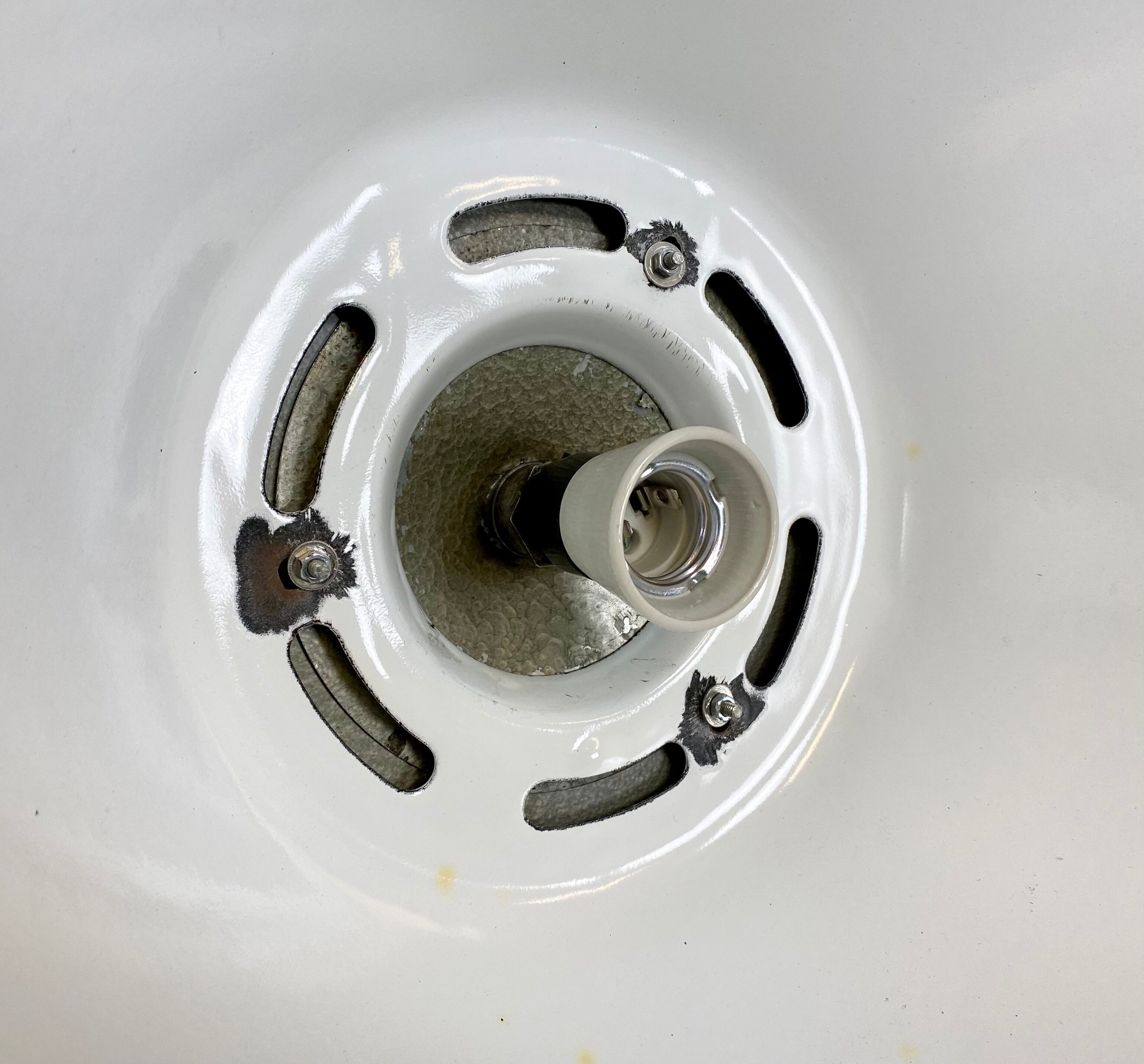 Vintage industrial factory lamp, 1960s