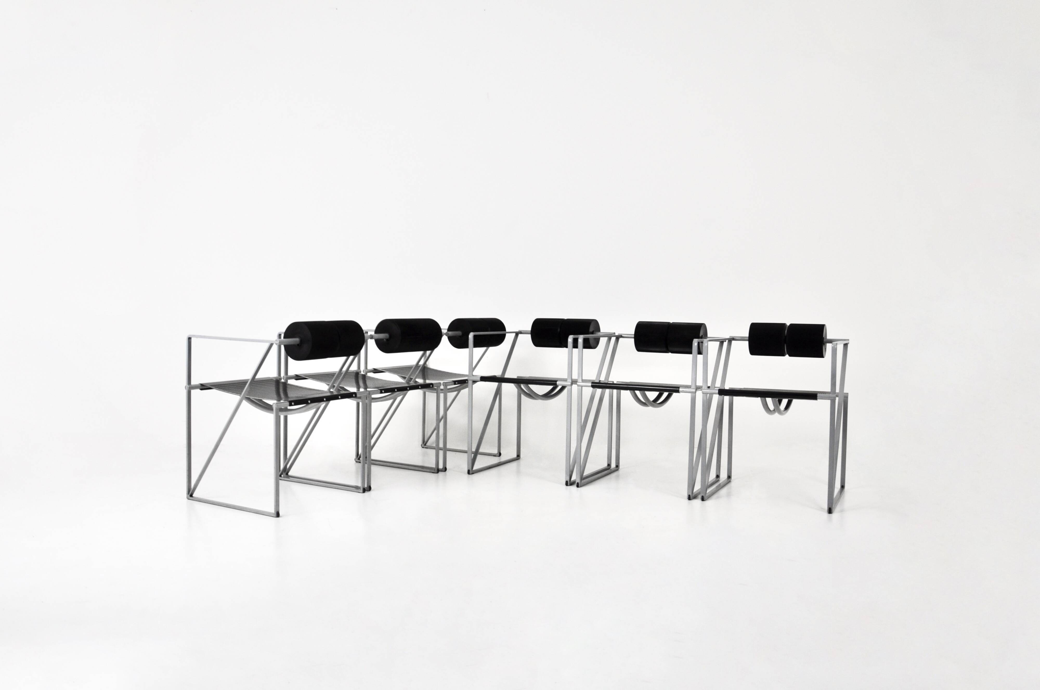 Set of 6 "Seconda 602" Chairs by Mario Botta for Alias, 1980s