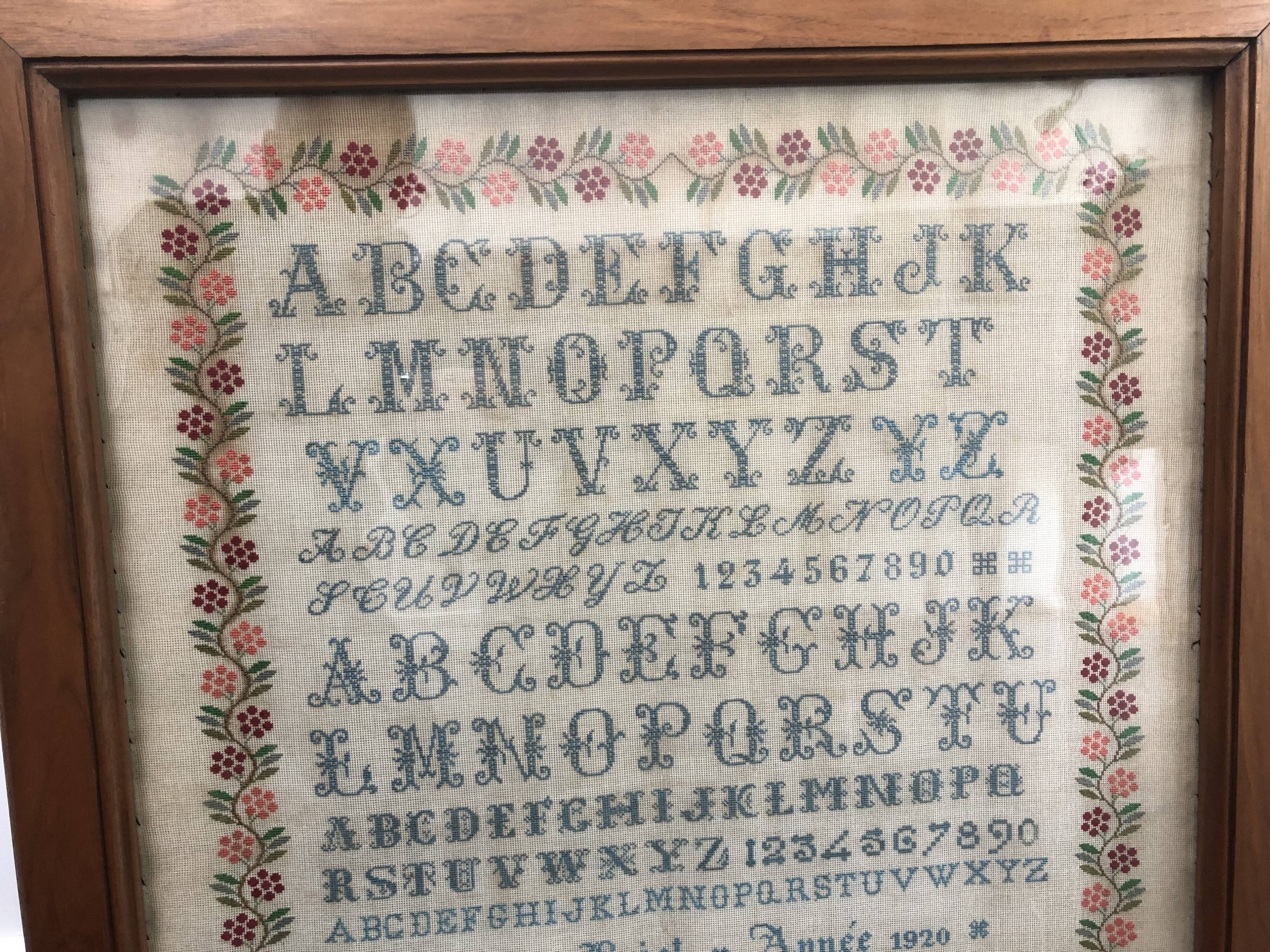 Embroidery framed 1920