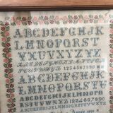 Tableau broderie encadrée 1920