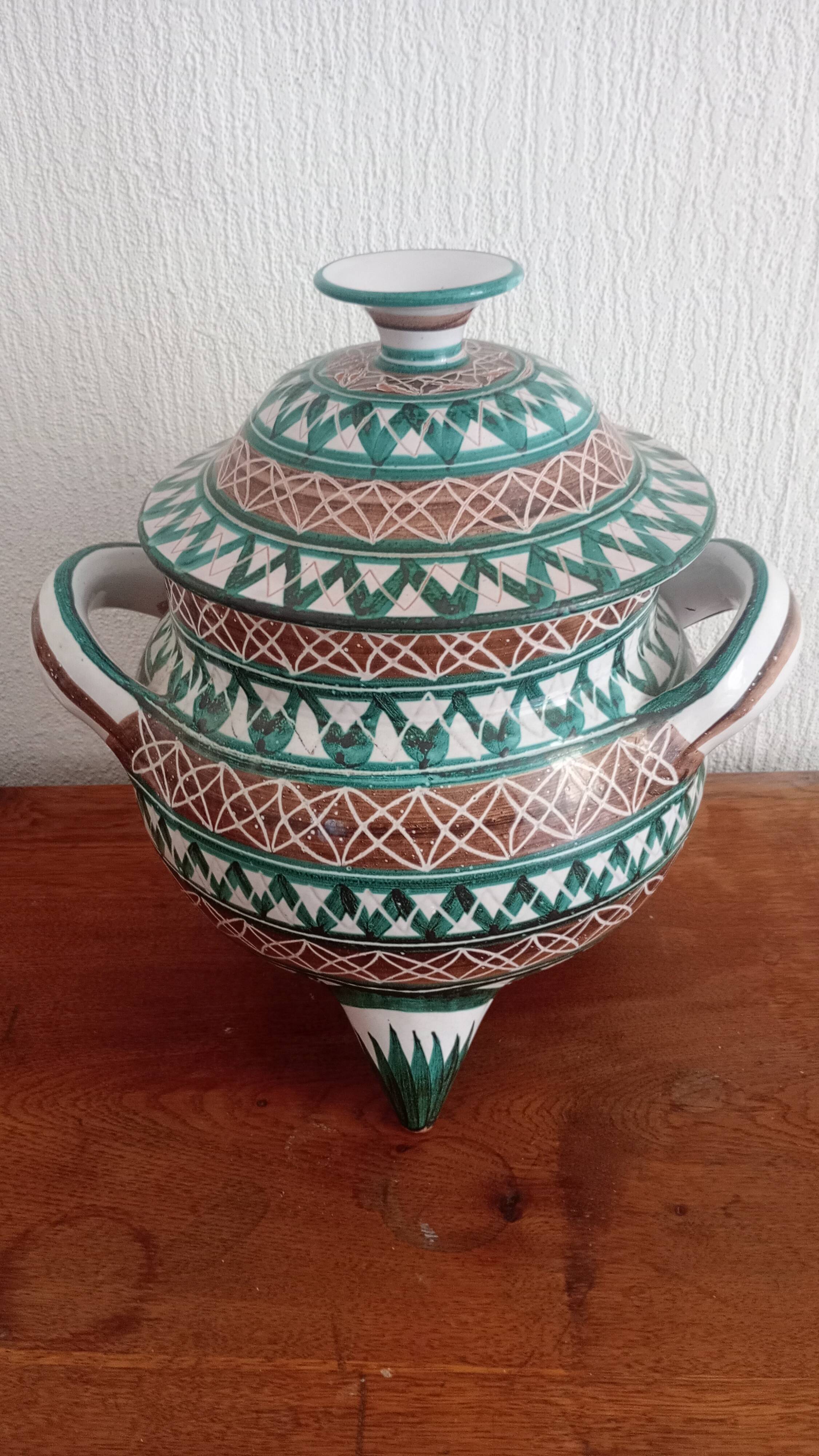 Large Robert Pucault soup tureen. 1950.