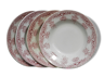 St Amand ensemble de 4 assiettes à soupe fleurs roses modèle Prima