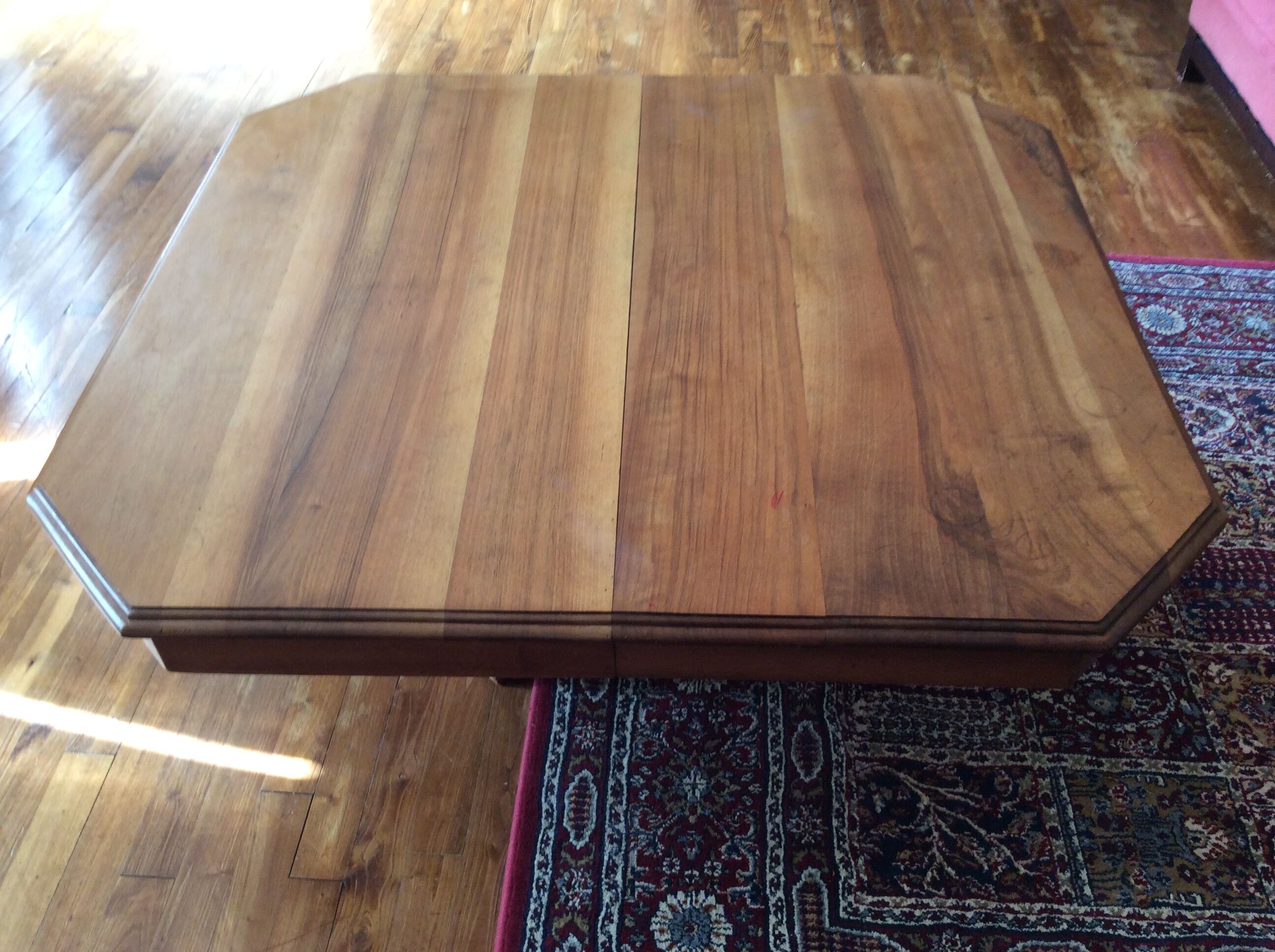 Octagonal oak coffee table