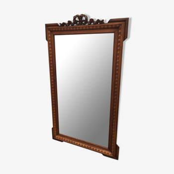 Antique mirror (19th century) in wood and mercury ice 89x150cm