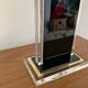 Belgo Chrom lamp in brass and lucite 70s