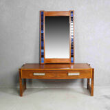 Danish Teak Console and Mirror, 1960s