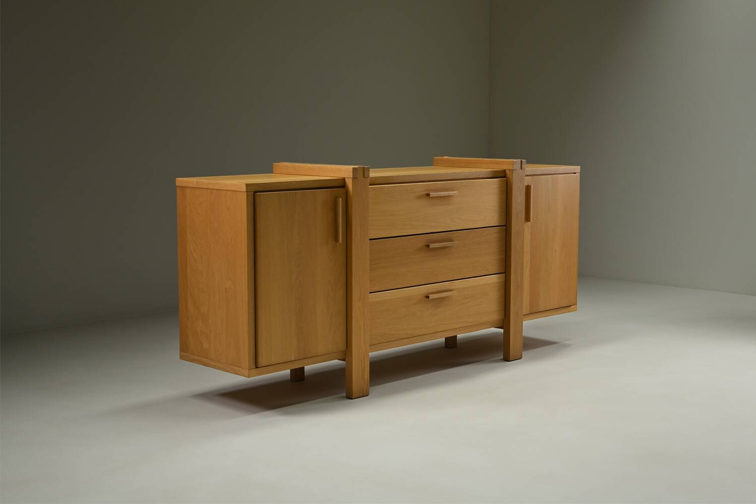 Brustalist oak sideboard, Belgium.