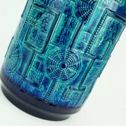 1960s bay keramik FLOOR VASE bodo mans decor 'narvik' blue and turquoise 956-45