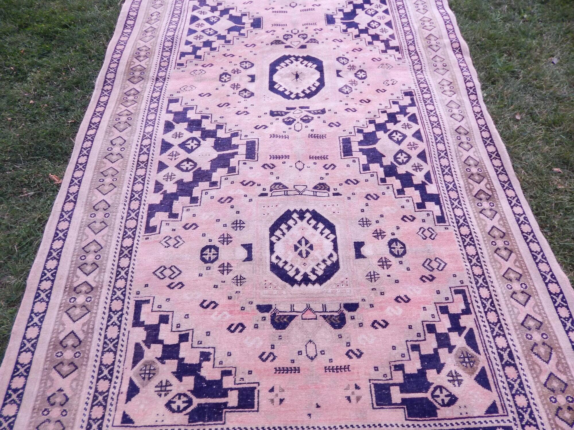 Vintage Turkish rug handmade 162x344 cm