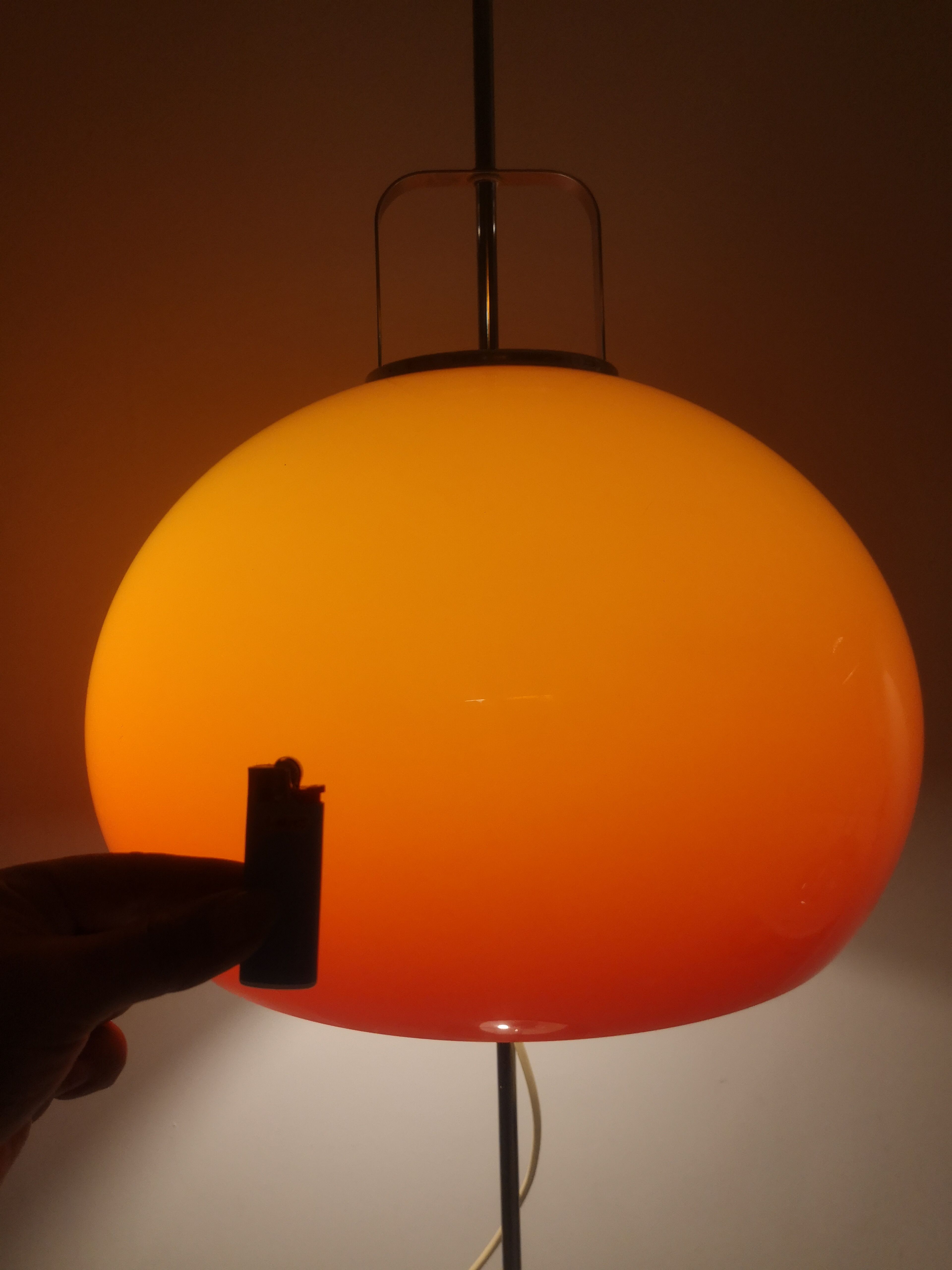 mushroom floor lamp Harvey Guzzini, Italy 1970