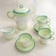 Art Deco English coffee service in porcelain from the 1930s.