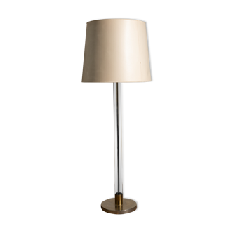 Rolf faschian floor lamp in plexiglass, brass and chrome metal