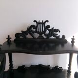 Black shelf 4 shelves on wheels