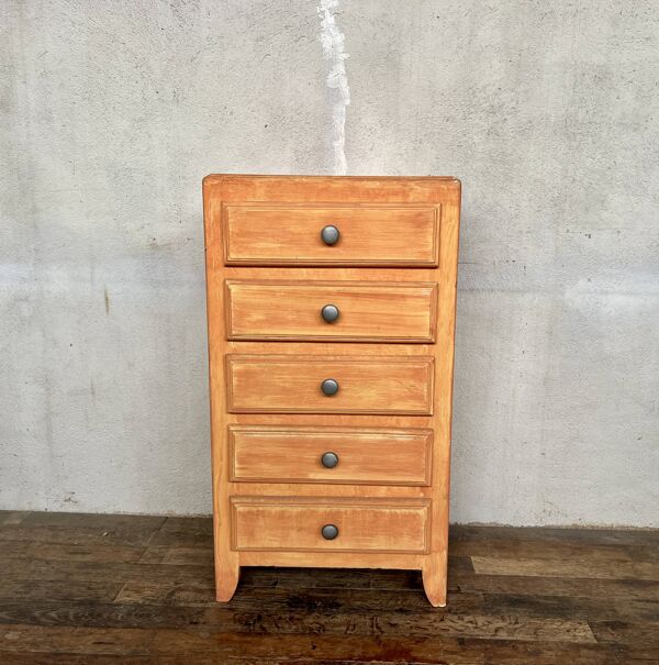 Commode semainier Chiffonnier vintage patine d'origine