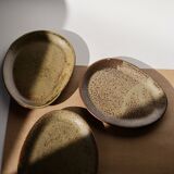 Trio of stoneware plates