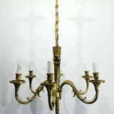 Louis xvi bronze chandelier 6 lights