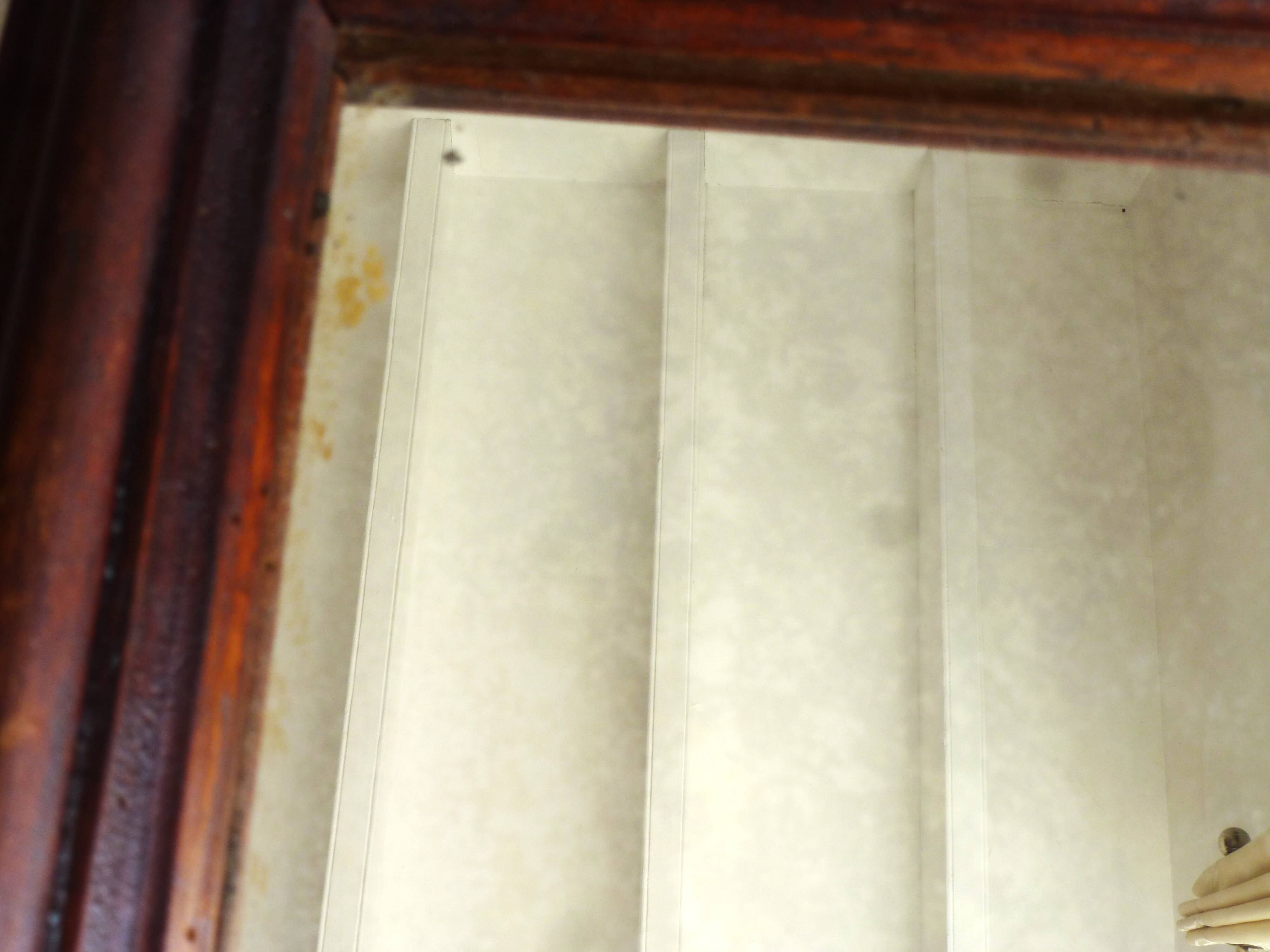 Antique Napoleon III style mercury mirror, Victorian wall mirror.