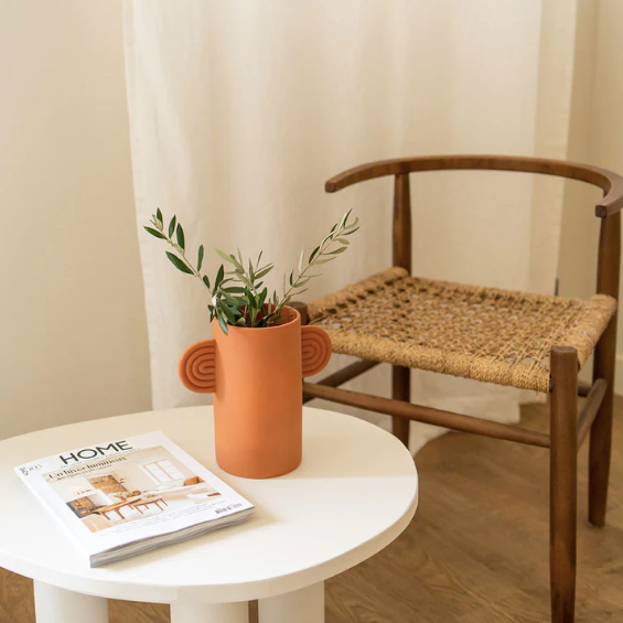 Amber terracotta ceramic vase - Oustao