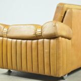 Danish vintage leather 2-seater sofa by svend skipper, 1970s