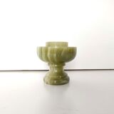 Candlestick in green onyx