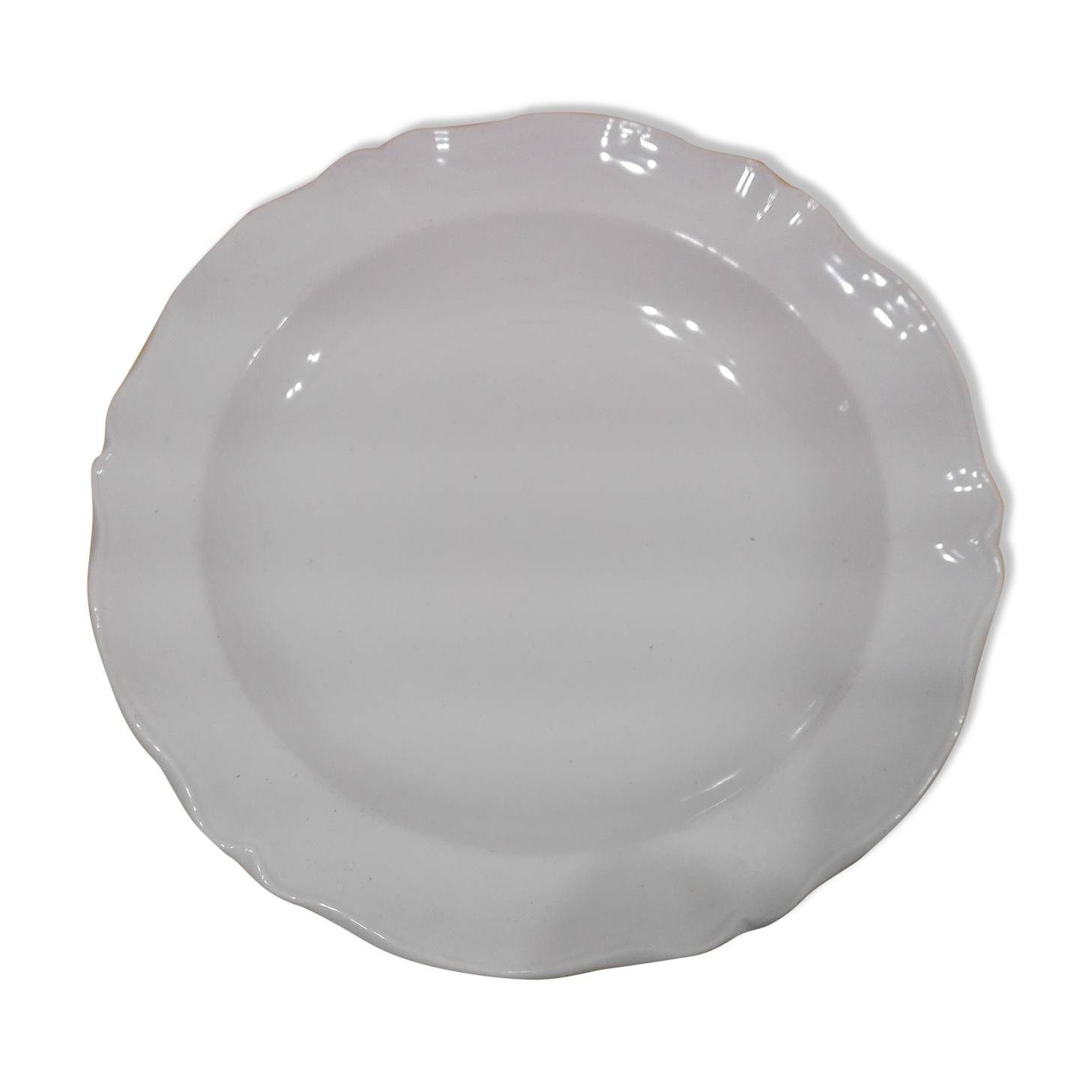 White Sarreguemines dish