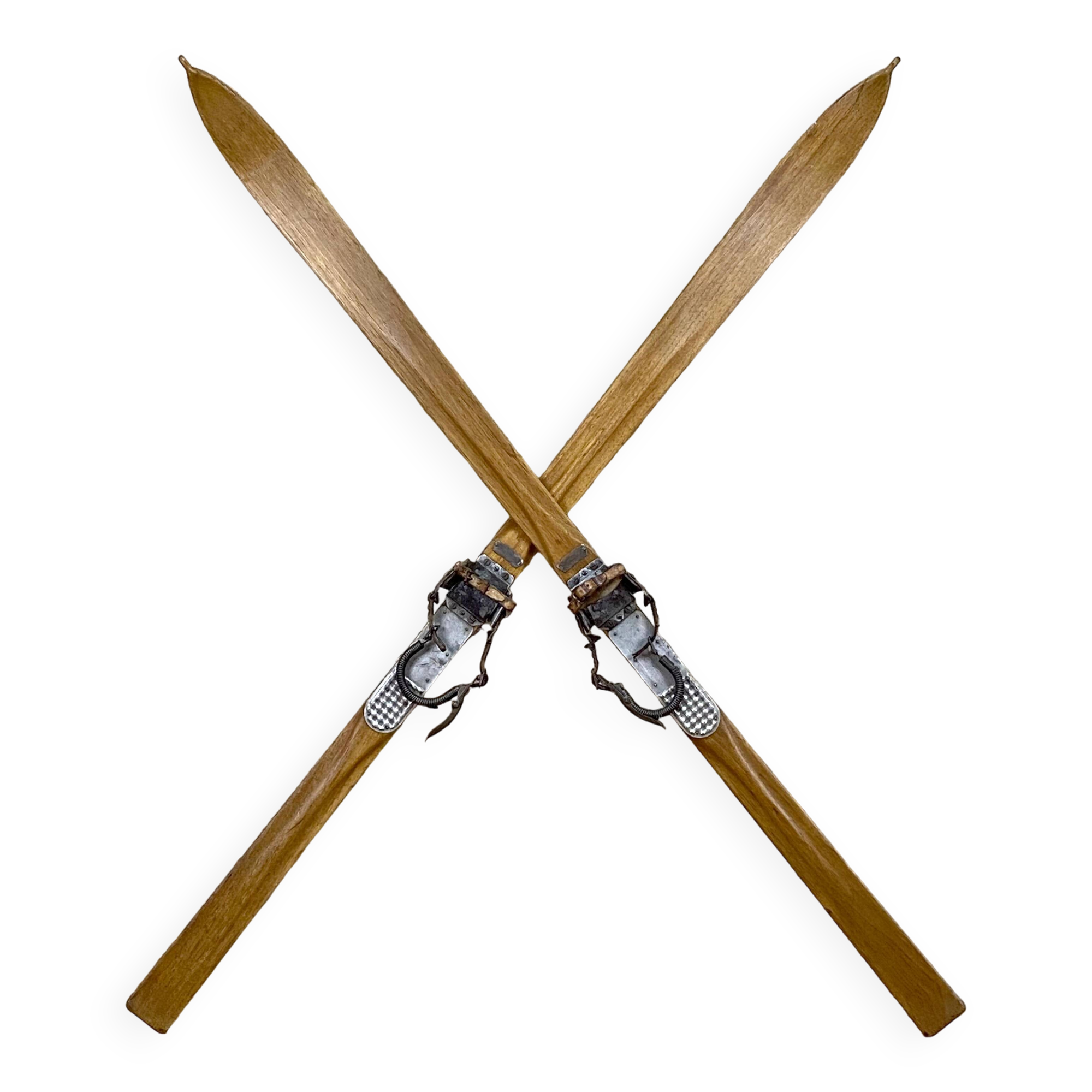 Old Wooden Skis - Mountain Chalet Decor - Vintage - 187 cm