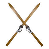 Old Wooden Skis - Mountain Chalet Decor - Vintage - 187 cm