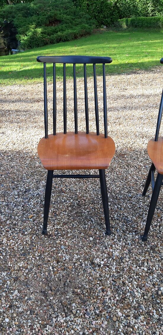 Lot of 4 vintage Scandinavian-style chairs