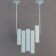 Blue lacquered metal chandelier, Lumi, ca. 1970