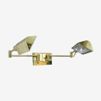 Double brass wall lamp