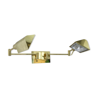 Double brass wall lamp