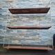 Wall shelves style metal string imitation wood 60- 70s