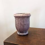 Vase en céramique émaillé violet clair