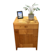 Bedside table/small chest of drawers in pine Charlotte Perriand Les Arcs