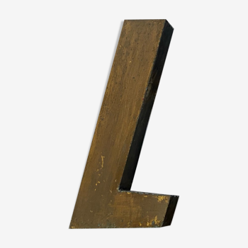 Lettre d’enseigne dorée « L »