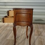Small walnut bedside table in Louis XV style.