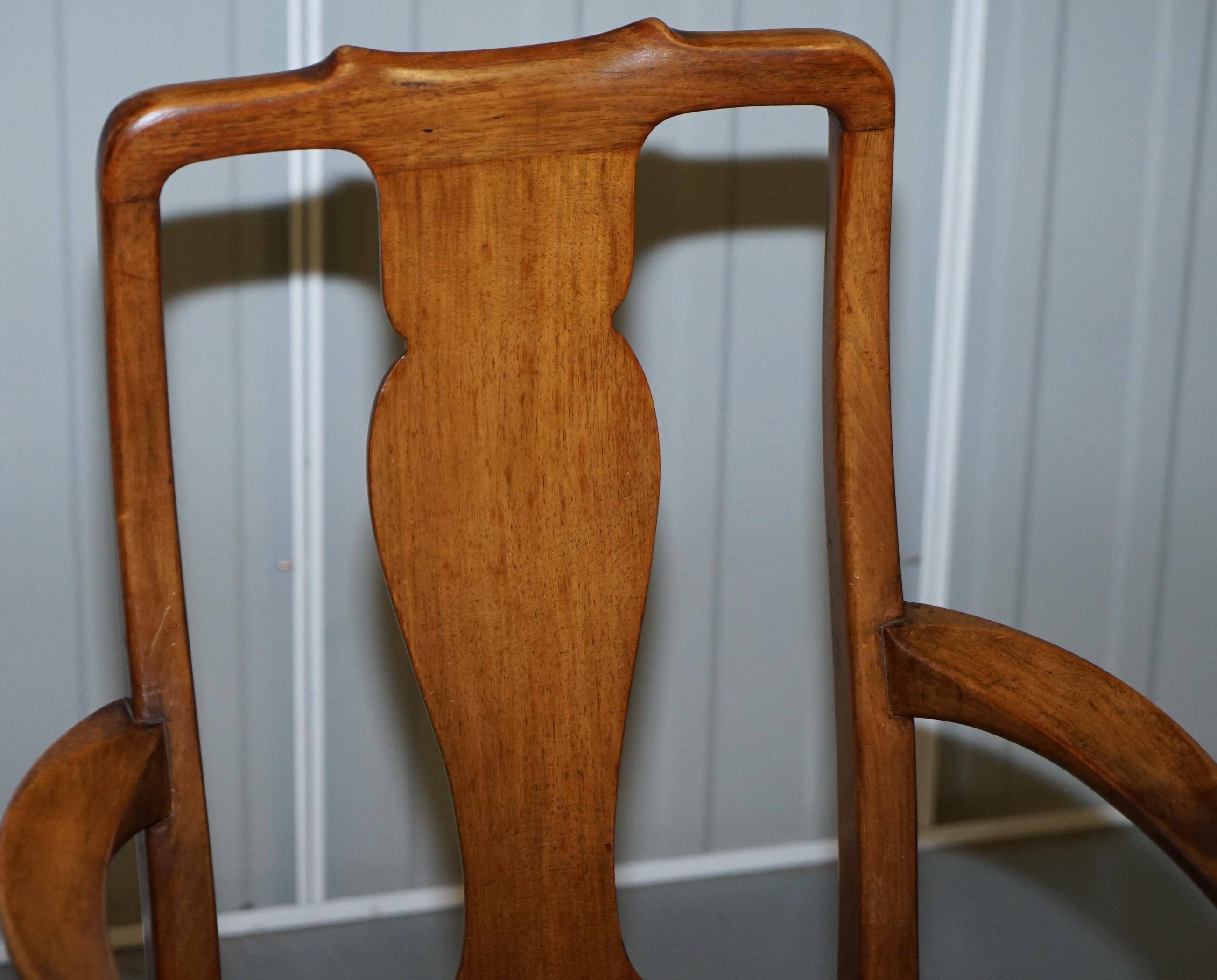 Victorian Howard & Son walnut office chair with stamp.