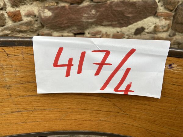 lot de 4 chaises d'école industrielle école vintage collectivités French School chairs Mullca