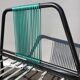 Metal bed  scoubidous green metal