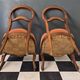 Ensemble paire de chaises basses chauffeuses style Louis Philippe