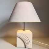 Albert Tormos style sculpture lamp in white stone / 60s / art / artisanal work / Mid-Century / France / 20th century