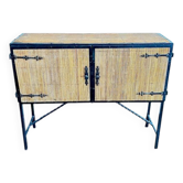 buffet en bambou  et ferronnerie 1950 - 60