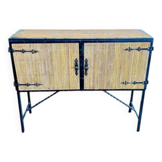 bamboo and ironwork buffet 1950 - 60