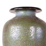Art Deco vase, in green glazed stoneware, Roger Guérin 1930.