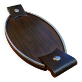 Art Deco Tray – Rosewood & Chrome Steel, circa 1940