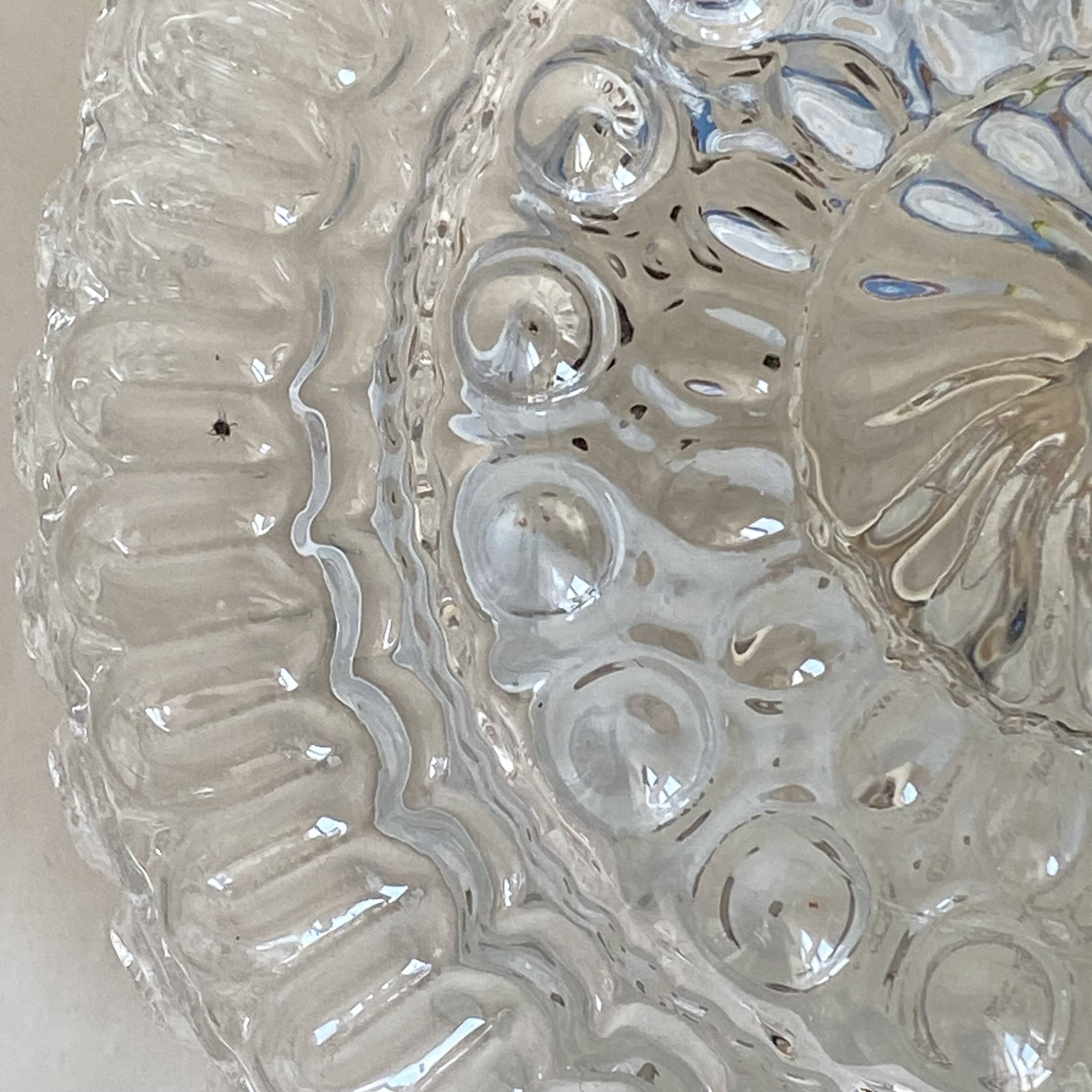 Wall light ceiling light molded glass 1970 1980 seventies eighties