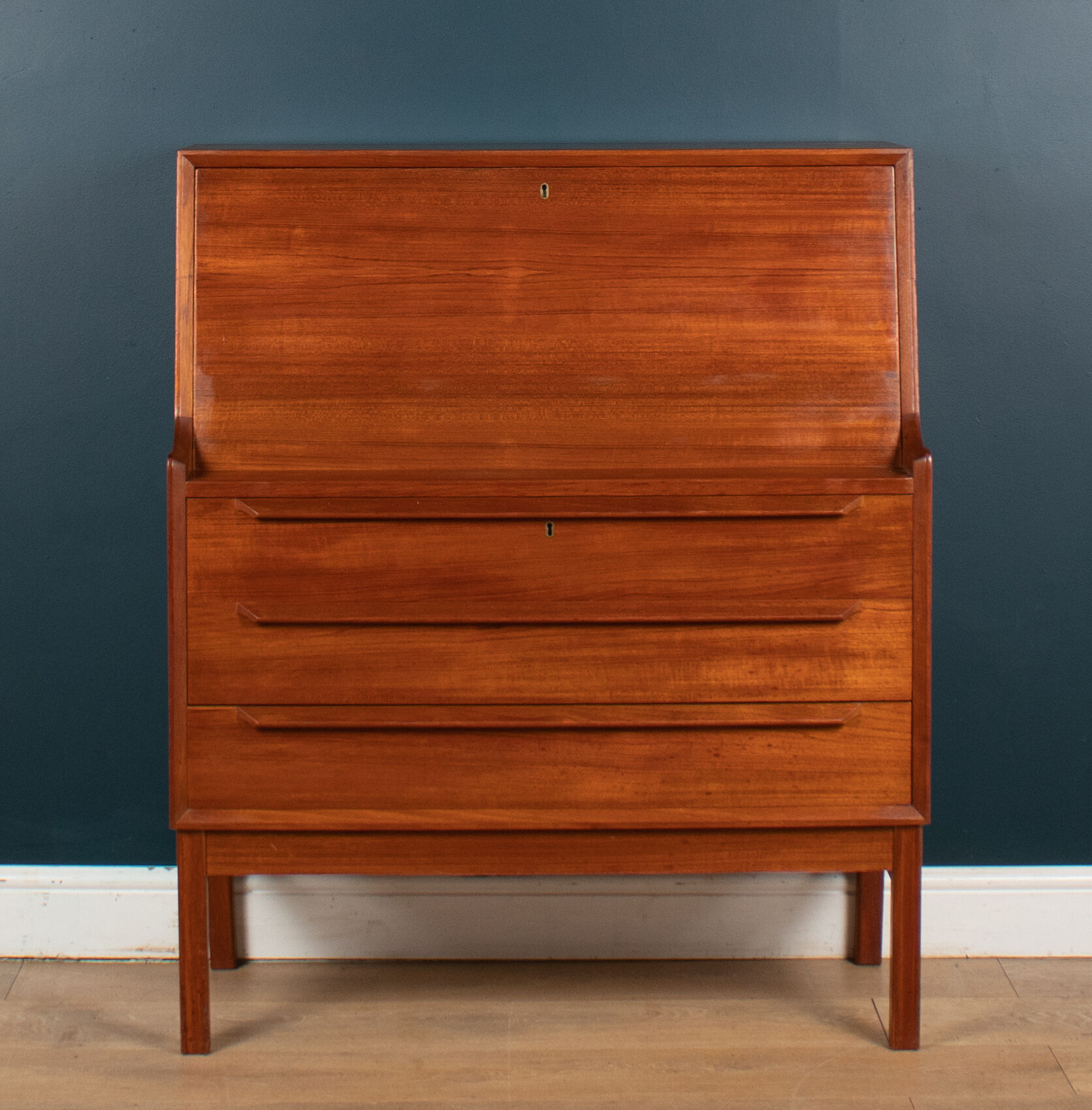 Restored 1960s Retro Danish Bureau Desk Mid Century