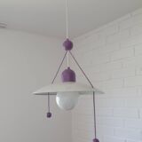 Suspension violette vintage / Lampe suspendue style Memphis Y2K